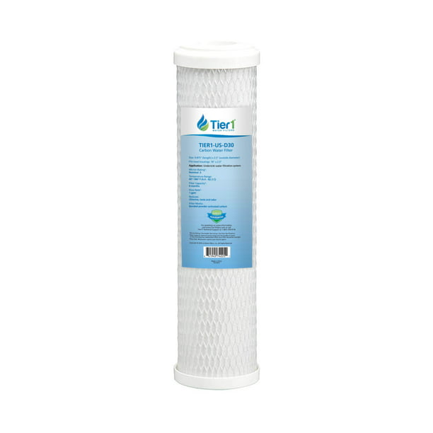 Tier1 Replacement for Omnifilter Pentek CBC-10 CB3 FXUVC FXULC 0.5 Micron 10 x 2.5 Radial Flow Carbon Water Filter GE 